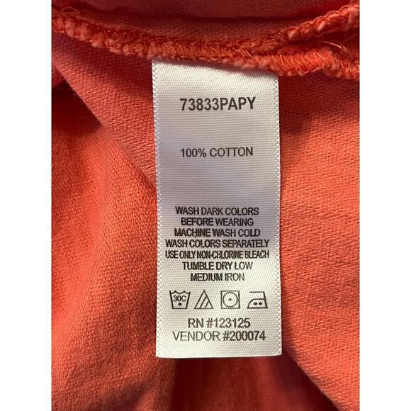 Chadwicks Womens Corduroy Shacket Shirt Jacket Long Sleeve Button Up Orange M - Picture 8 of 8